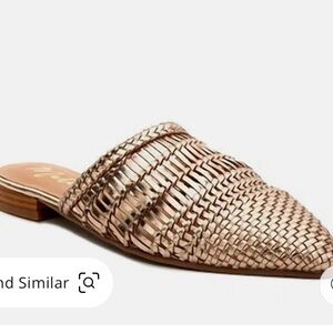Elegant Woven Tan Mules